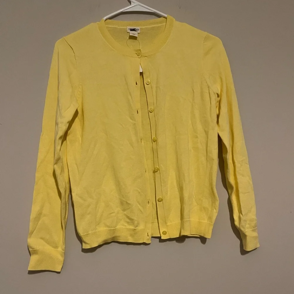 Crewcuts Girls' Casey cardigan sweater in Sunlight Yellow Size XL